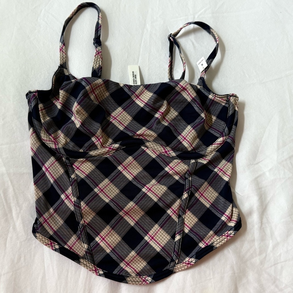 PINK Victoria's Secret Plaid Bra - Blue and Pink